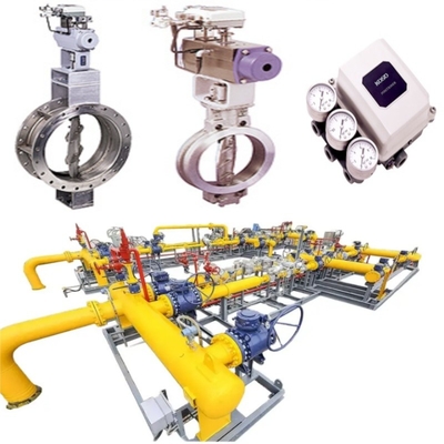 ضغط / تدفق التحكم Skid KOSO 600B / 600S / 610S صمام التحكم 6300RA / 5200TA رأس هوائي EPA800 مجموعة موقف الصمام