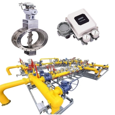ضغط / تدفق التحكم Skid KOSO 600B / 600S / 610S صمام التحكم 6300RA / 5200TA رأس هوائي EPA800 مجموعة موقف الصمام