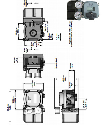 ماسونيلان SVI2 HART الاتصالات الأداء المتقدم الدقة الاستجابة موقف الصمام الرقمي