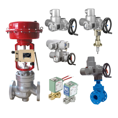 AUMA SA 07.2 إلى 16.2 SAREx 25.1 إلى 40.1 مفاعل متعدد الدورات مع صمام التحكم SAMSON 4763 وصمام ASCO Solenoid في المخزون