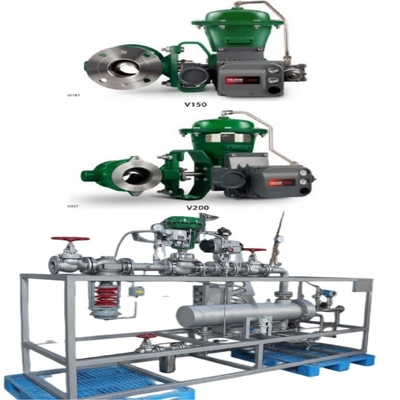 صمام التحكم في تدفق التزلج مع فيشر Vee-Ball V150/V200/V300 صمام التحكم 2052 عامل DVC6200 موقف