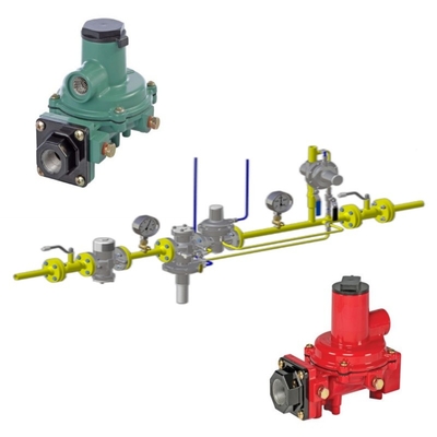 صمام التبديل المنزلق مجهزة بجهاز تنظيم Fisher R Series R222H/R222 ومقياس الضغط