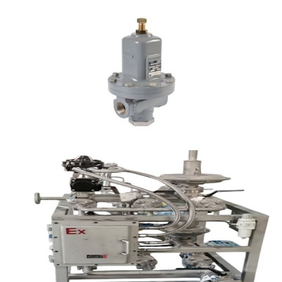 صمام الغاز الطبيعي المزود بجهاز تنظيم الضغط من سلسلة Emerson Fisher MR95/MR95L/MR95H ومقياس الضغط WIKA