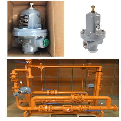 صمام الغاز الطبيعي المزود بجهاز تنظيم الضغط من سلسلة Emerson Fisher MR95/MR95L/MR95H ومقياس الضغط WIKA