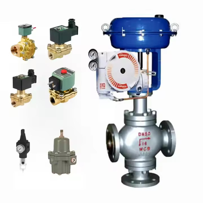 صمام التحكم الصيني مع Flowserve 3200MD سلسلة صمام تحديد الموقع الرقمي وصمام ASCO Solenoid في المخزون