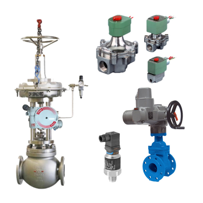 صمام التحكم الصيني مع Flowserve 3200MD سلسلة صمام تحديد الموقع الرقمي وصمام ASCO Solenoid في المخزون