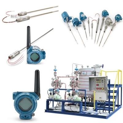 المزلق مثبت بمستشعر درجة الحرارة Rosemount 214C و EMERSON 148 248 644 648 إرسال 114C Thermowell
