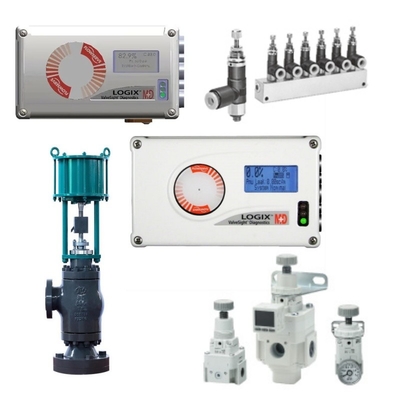 صمام التحكم مجهز بـ Flowserve Logix 520MD Smart Valve Positioner Bracket Pneumatic Actuator SMC فلتر صمام خفض الضغط