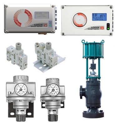صمام التحكم مجهز بـ Flowserve Logix 520MD Smart Valve Positioner Bracket Pneumatic Actuator SMC فلتر صمام خفض الضغط
