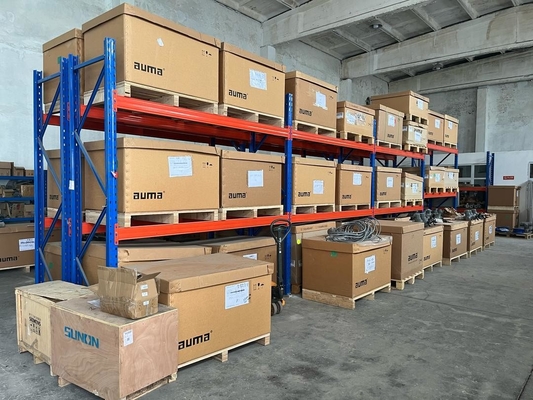 AUMA SA07.2 SA07.6 مشغل صمامات التحكم الكهربائية مع علبة التروس GST وتحكم مشغل AM للتحكم الدقيق