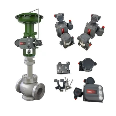 صمام تحكم هوائي صيني مع وحدة تحكم صمام Fisher DVC6205+DVC6215، مستشعر مسافة عن بعد، مقسم نوع منظم وضع الصمام