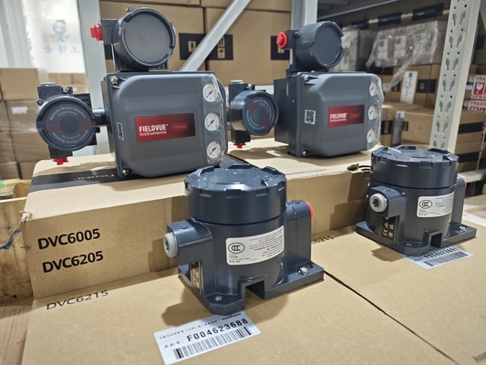 صمام تحكم هوائي صيني مع وحدة تحكم صمام Fisher DVC6205+DVC6215، مستشعر مسافة عن بعد، مقسم نوع منظم وضع الصمام