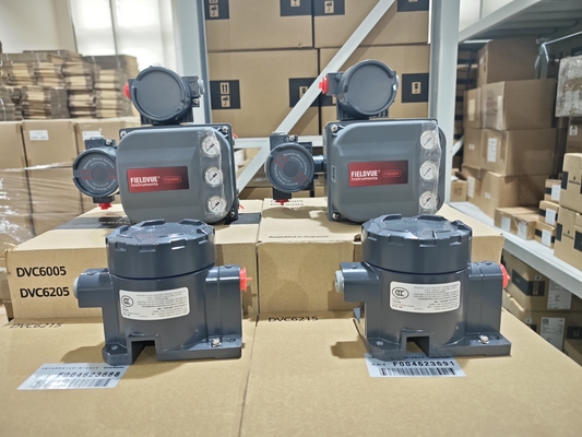صمام تحكم هوائي صيني مع وحدة تحكم صمام Fisher DVC6205+DVC6215، مستشعر مسافة عن بعد، مقسم نوع منظم وضع الصمام