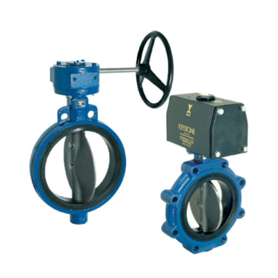 صمام فراشة هوائي من سلسلة Keystone F990، شفة DN25-DN300