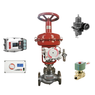 صمام التحكم الهوائي ومُنظّم فيشر الجديد و FLOWSERVE 3200MD 520MD 3800MD