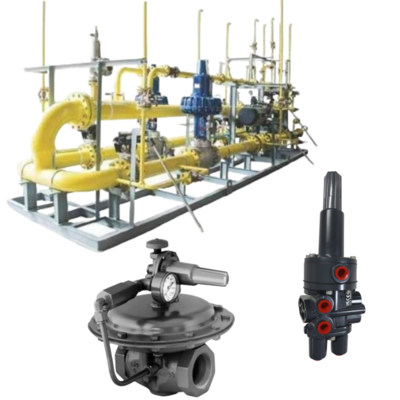 مُثبِّت ومتين لصمام Fish-Er Valve DVC6200 ومُنظِّم ضغط 1808 وصمام تعثر 377