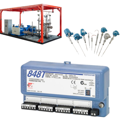 ناقل درجة الحرارة Rosemount 848T مع 214 RTD Sensor -196 إلى 425°C