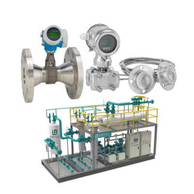 Flow control valve assembly with Endress+Hauser ProlineProwirl R200 flowmeter and Deltabar PMD78B differential pressure transmitter.