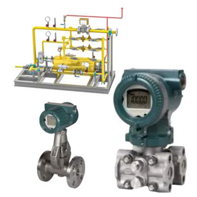 نظام التحكم في الضغط/التدفق مزود بمقياس تدفق دوامي من سلسلة Yokogawa VY وجهاز إرسال متعدد المتغيرات من سلسلة EJX 910A