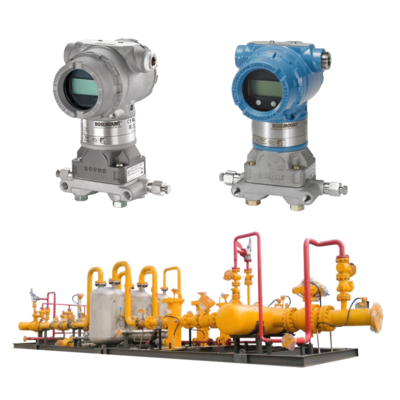جهاز إرسال ضغط Rosemount 3051 بمدى 137.89 بار مع وحدة طاقة لمدة 10 سنوات