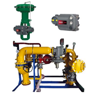 Fisher 657/667 Pneumatic Control Valve with Spring-return and Linear Actuation and Fisher DVC6200 Positioner Controller Fisher 67CFR Series Regulator for Gas Media