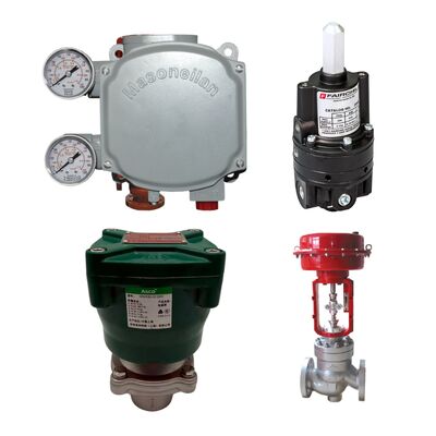 صمام تحكم Masoneilan سلسلة SVI1000 محدد موضع الصمام SVI1000G/IM/SW + مرحل Fairchild M25 وصمام نبضي لولبي ASCO NFG353D132 24VDC