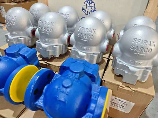 وصلة ذات حواف جديدة FT14X FT14 وصلة لولبية FTGS14 SPIRAX SARCO مصيدة البخار ذات العوامة الكروية DN15 إلى DN50 PN16 على المعدات المثبتة على الانزلاق