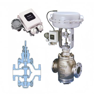 KOSO 520C 530C صمامات الكرة ذات المقعدين المزدوج الموجهة من أعلى وأسفل لصناعة الغاز النفطي الكيميائي