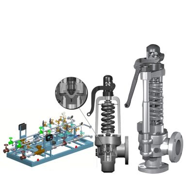 صمام الأمان المحمل بالينابيع الموحد للدخان عالي الحرارة مع معيار API 526