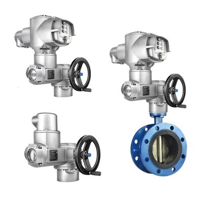 جسم صمام الفراشة الصيني وصمام الكرة ومشغلات Auma SQ Series ذات الدوران الجزئي مع وحدة التحكم AM