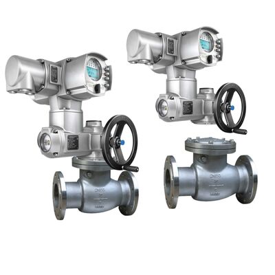 جسم صمام بوابة جلوب صيني مشغل صمام تحكم كهربائي متعدد الدورات من AUMA SA مع وحدة تحكم مشغل تيار متردد