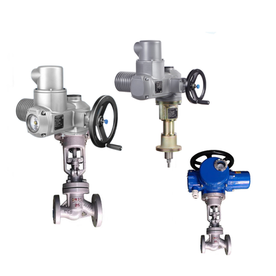 Chinese Globe Valve Body AUMA SA Multi-turn Electric Control Valve Actuators with LE Linear Thrust Units