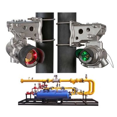 كاشف غازات الهيدروكربون تحت الحمراء مفتوح الممر DET-TRONICS FlexSight LS2000 مع الكشف عن الأشعة تحت الحمراء بطول موجة مزدوج ، و غطاء من الفولاذ المقاوم للصدأ ومدى الكشف 200 متر