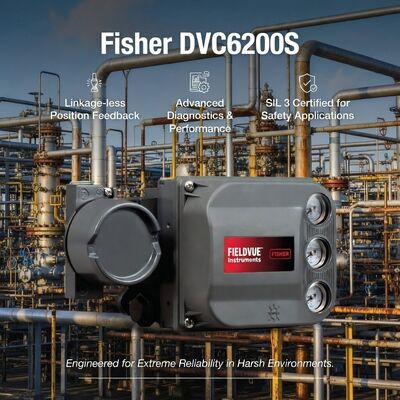 متوفر في المخزون F-isher DVC6200 FIELDVUE محدد موضع الصمام الرقمي HART 4-20mA متحكم كهرو-هوائي للمشغل الهوائي