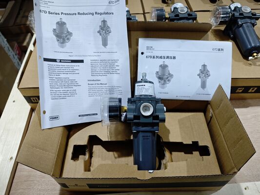 منظم غاز FISHER 67D يعمل مباشرة ومخفض ضغط المرشح