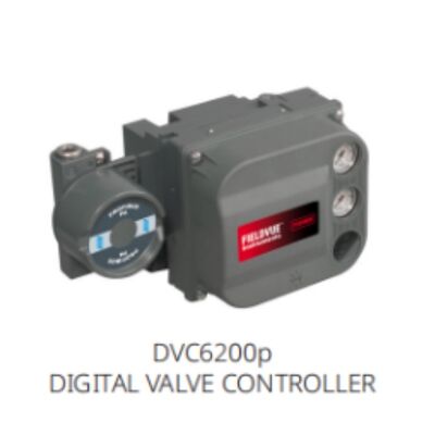 Emerson Fisher DVC6200 Pneumatic Valve Positioner with 67CFR Filter Regulator Featuring HART Communication Protocol IP66 Protection and Non-Contact Position Feedback