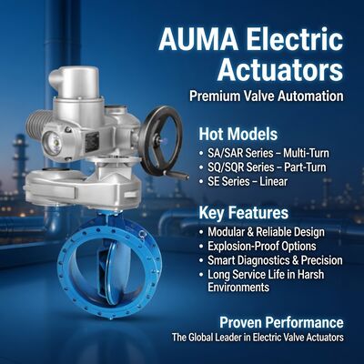 محرك الكهرباء الجديد لشركة AUMA SA SQ Multi Turn Part Turn Valve Electric Actuator