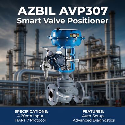 جهاز تحديد موقع الصمام الذكي Azbil AVP300 مع الاتصال HART6 4-20 mA إشارة المدخل DC ودقة ± 1.0٪ F.S. لصمامات التحكم الهوائية