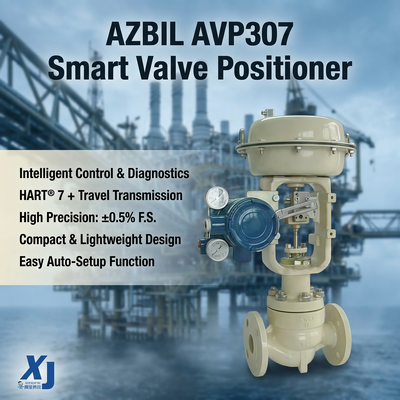 الأسهم Azbil AVP307 الرقمية الكهربائية الهوائية HART موقف صمام التحكم صمام الطيار الكهربائي صمام التحكم الهوائي