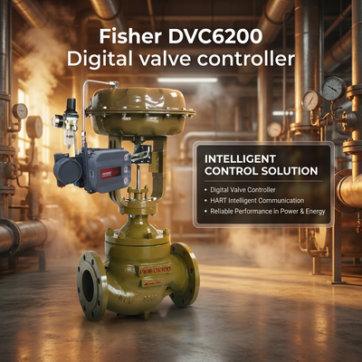 F-isher DVC6200 محدد موضع الصمام الرقمي FIELDVUE HART التحكم الذكي في موضع الصمام مع صمام الملف اللولبي ASCO ثنائي الاتجاه