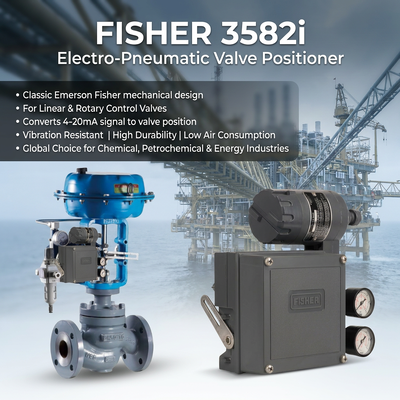 أصل E-merson F-isher 3582i موقف الصمام الكهربائي الهوائي مع 582i محول 4-20mA