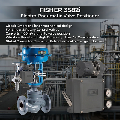 F-isher 3582i ميكانيكي الكهربائي النيوماتيكي صمام موقف OEM صمامات التحكم الفردية