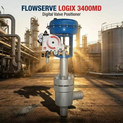 جهاز تحديد موقع الصمام الرقمي Flowserve Logix 3400MD مع اتصال HART حماية IP66 ودقة ± 0.5٪