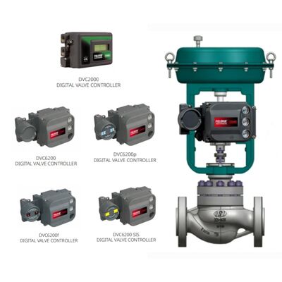 Fier FIELDVUE DVC6200 موقف الصمام الرقمي مزدوج التفاعل مع ردود الفعل