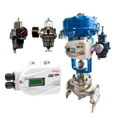 جهاز تحديد موقع الصمام الرقمي Flowserve Logix 1500 مع الاتصال HART 7 IP66 NEMA 4X Protection و 4 ′′ 20 mA DC Input Signal