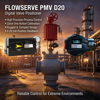 جهاز تحديد موقع الصمام الرقمي Flowserve PMV D20 مع اتصال HART IP66 / NEMA 4X و 4-20 mA مدخل DC