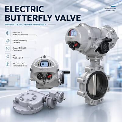 مصنع OEM Electric Plug Ball Butterfly Valve Rotork IQT ربع دورة محرك كهربائي سلسلة IW صناديق التروس نصف دورة