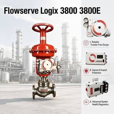 عالية الدقة Flowserve Logix 3800 3800E صمام التحكم الرقمي أجزاء صمام التحكم الموثوقة في المخزون