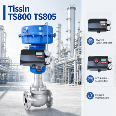 محدد صمام ذكي من سلسلة Tissin TS800 TS805، محدد صمام تحكم رقمي بتقنية HART