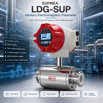 Supmea LDG-SUP LDG-SUP-A100 مقياس التدفق الكهرومغناطيسي للطبقة الغذائية المشروبات الألبان مقياس التدفق المغناطيسي